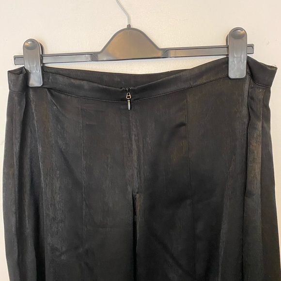 Topshop Satin Midi Slip Skirt w/ Front Slits - Picture 3 of 4